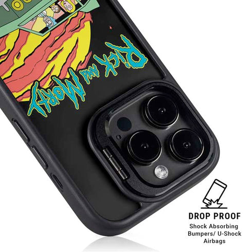 Adult Swim Rick and Morty Family Wagon iPhone 15 Pro Kickstand Case